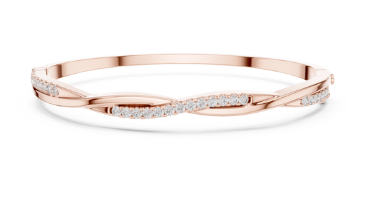 Minimal Twist Diamond Bracelet