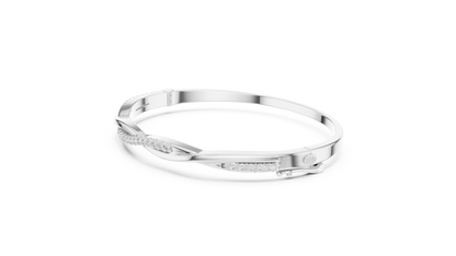 Minimal Twist Diamond Bracelet