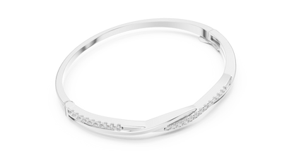 Minimal Twist Diamond Bracelet