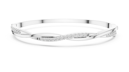 Minimal Twist Diamond Bracelet