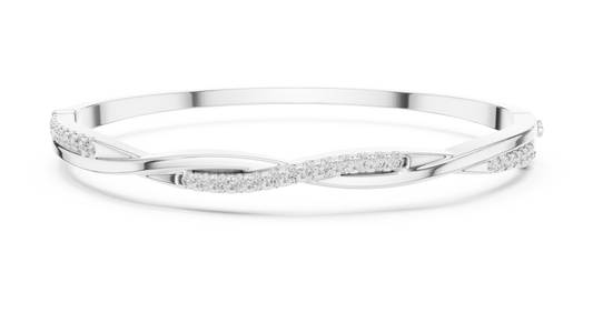 Minimal Twist Diamond Bracelet
