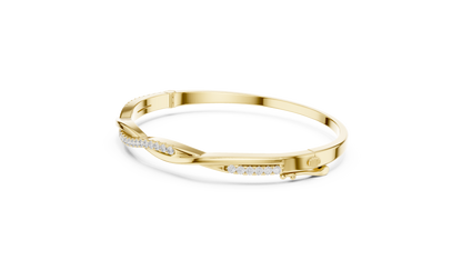 Minimal Twist Diamond Bracelet