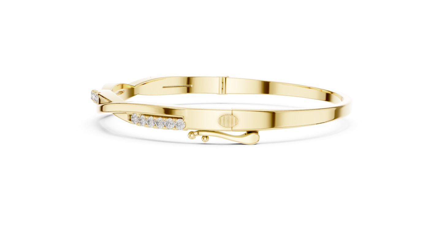 Minimal Twist Diamond Bracelet