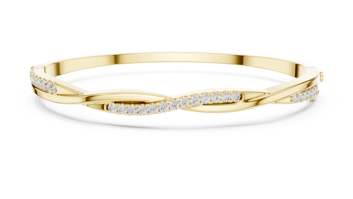Minimal Twist Diamond Bracelet
