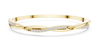 Minimal Twist Diamond Bracelet