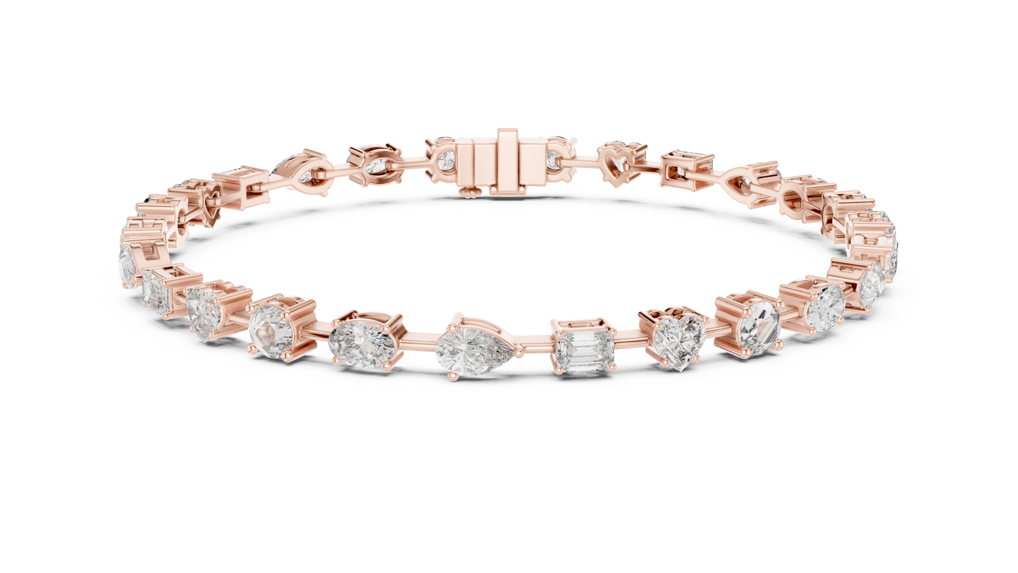 Multi Shape Diamond Bracelet