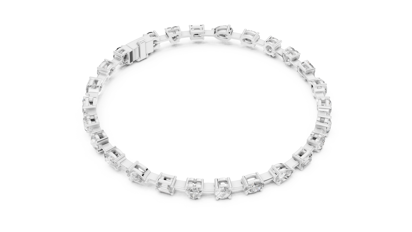Multi Shape Diamond Bracelet