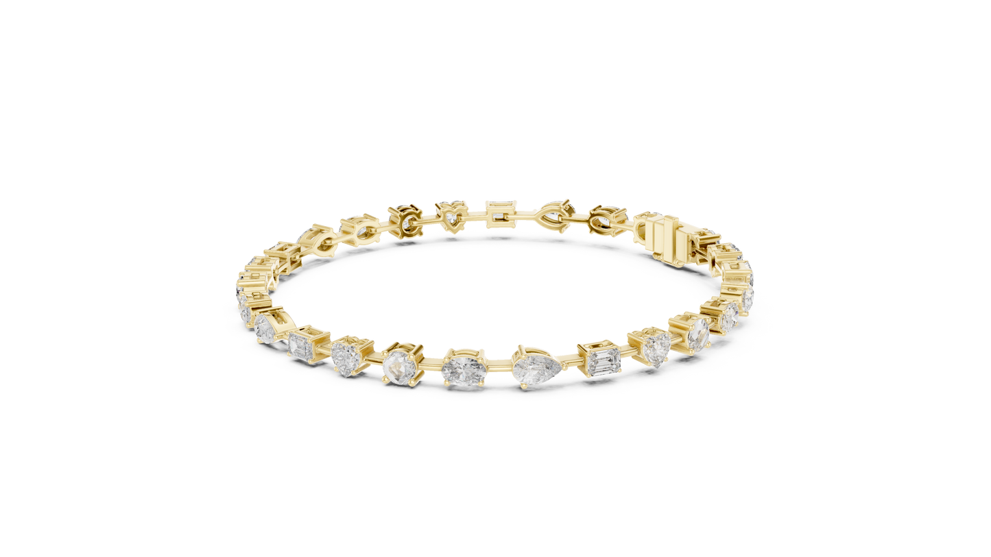 Multi Shape Diamond Bracelet