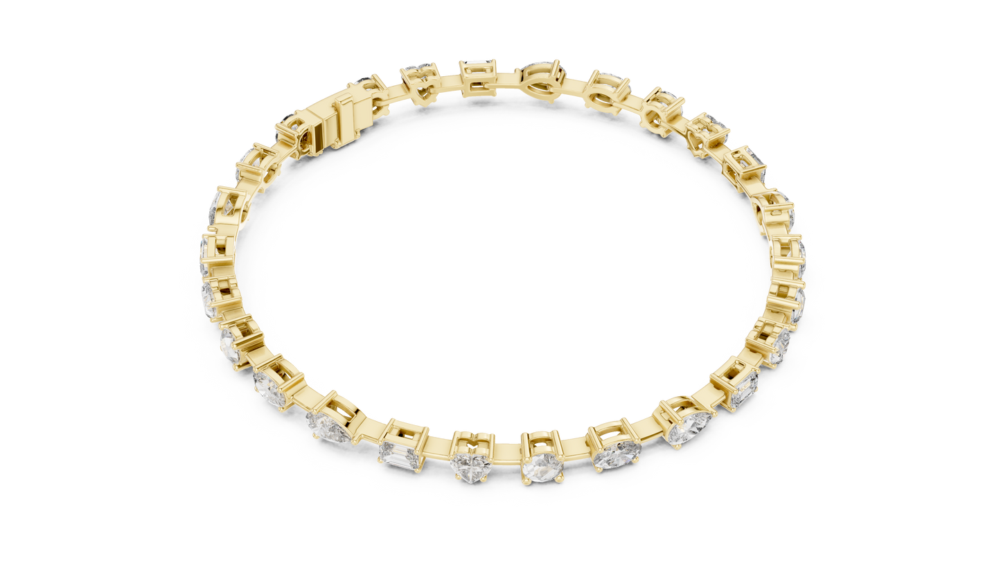 Multi Shape Diamond Bracelet
