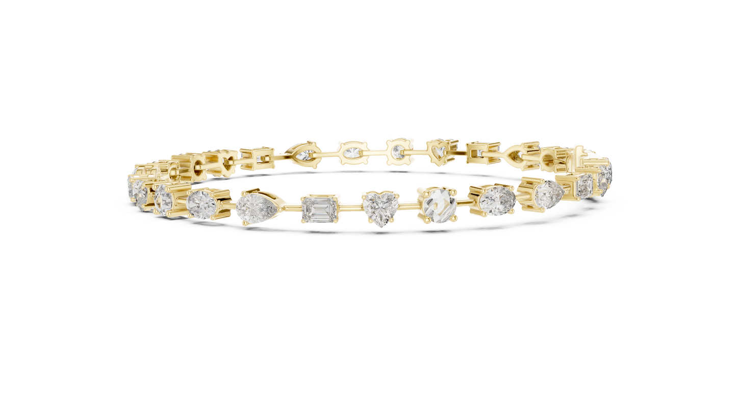 Multi Shape Diamond Bracelet