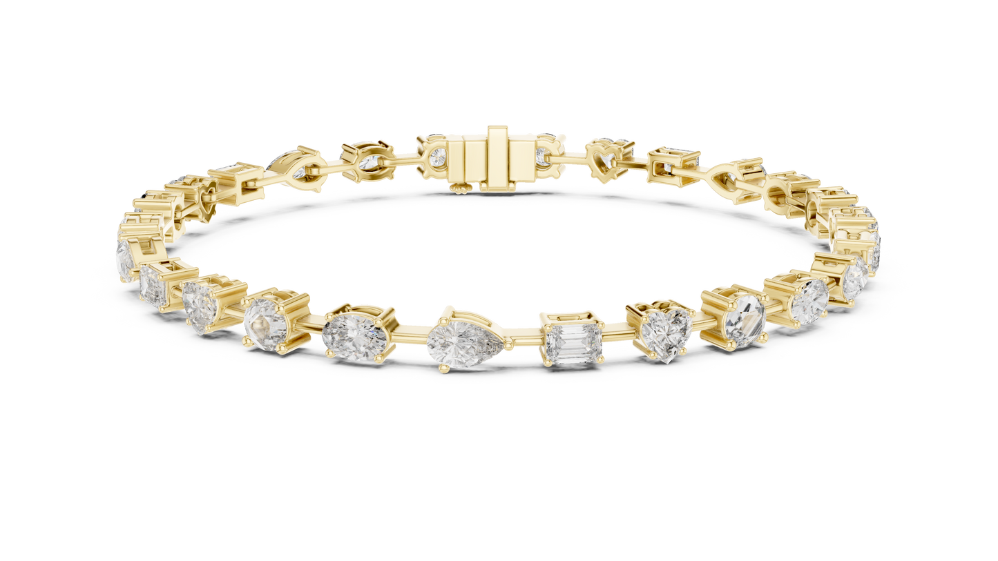 Multi Shape Diamond Bracelet