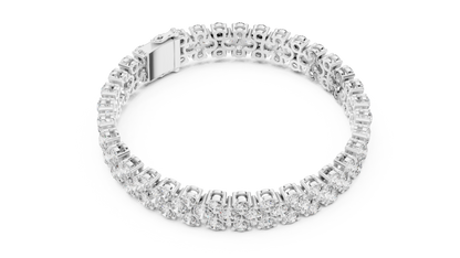 Trendy Rose Gold Cluster Diamond Bracelet – Bold & Sparkling Design