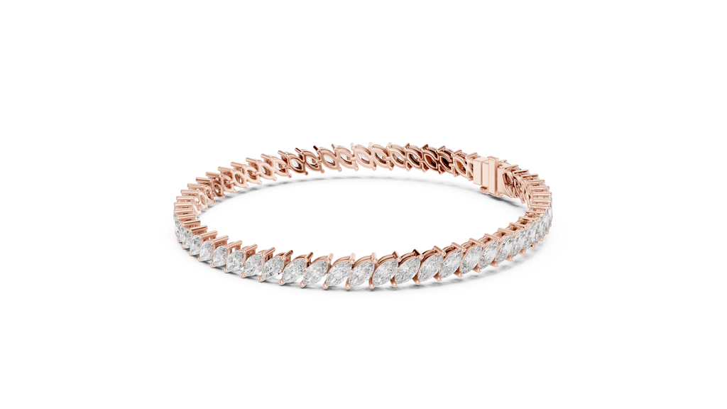 Royal Style Marquise Cut Diamond Bracelet – Statement Fine Jewelry