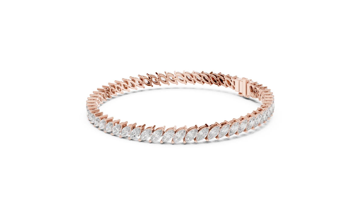 Royal Style Marquise Cut Diamond Bracelet – Statement Fine Jewelry