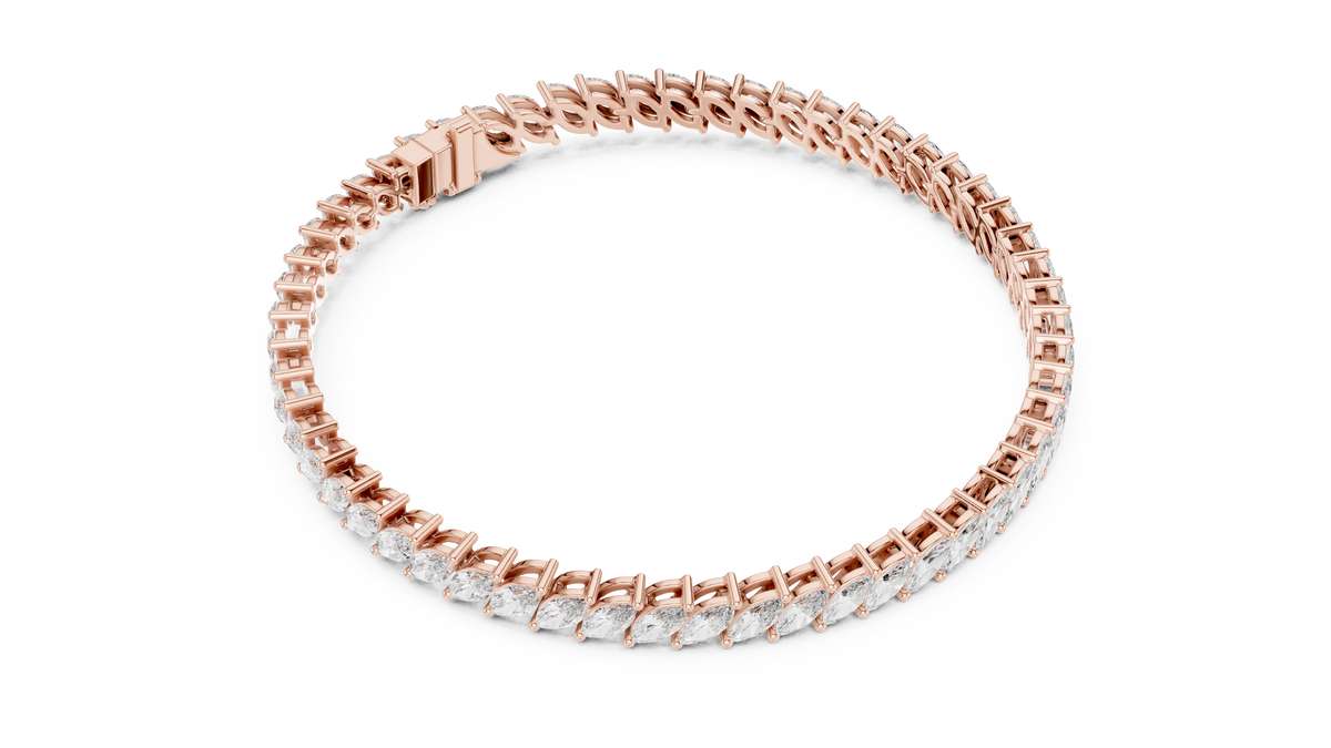 Royal Style Marquise Cut Diamond Bracelet – Statement Fine Jewelry