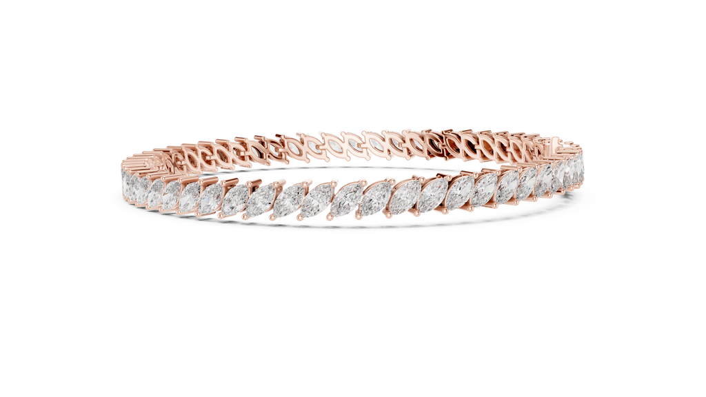 Royal Style Marquise Cut Diamond Bracelet – Statement Fine Jewelry