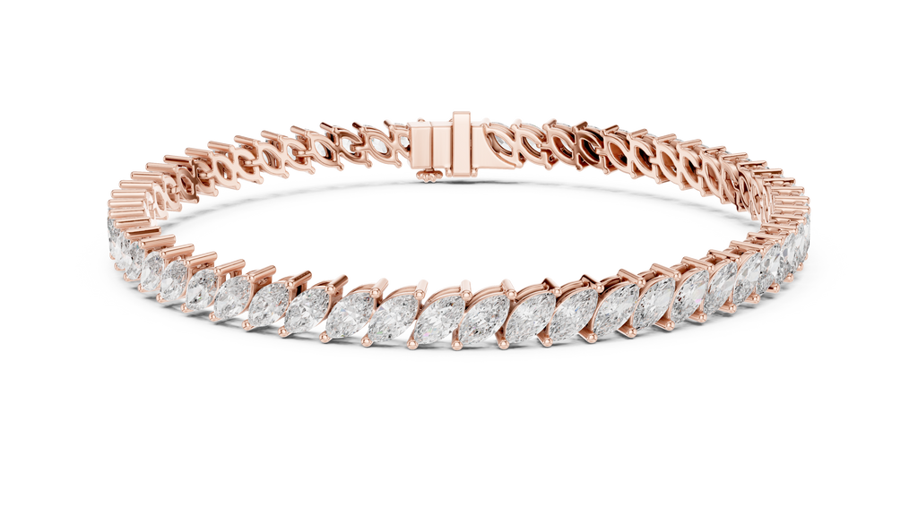 Royal Style Marquise Cut Diamond Bracelet – Statement Fine Jewelry