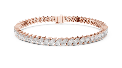 Royal Style Marquise Cut Diamond Bracelet – Statement Fine Jewelry