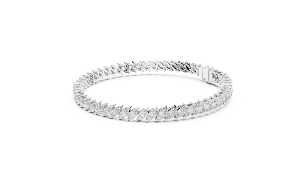 Royal Style Marquise Cut Diamond Bracelet – Statement Fine Jewelry