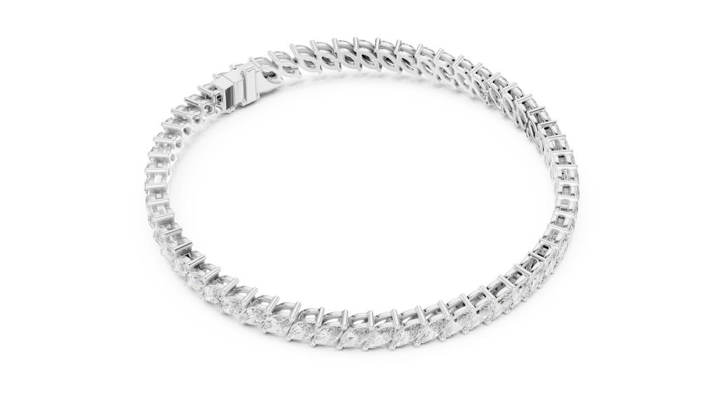 Royal Style Marquise Cut Diamond Bracelet – Statement Fine Jewelry