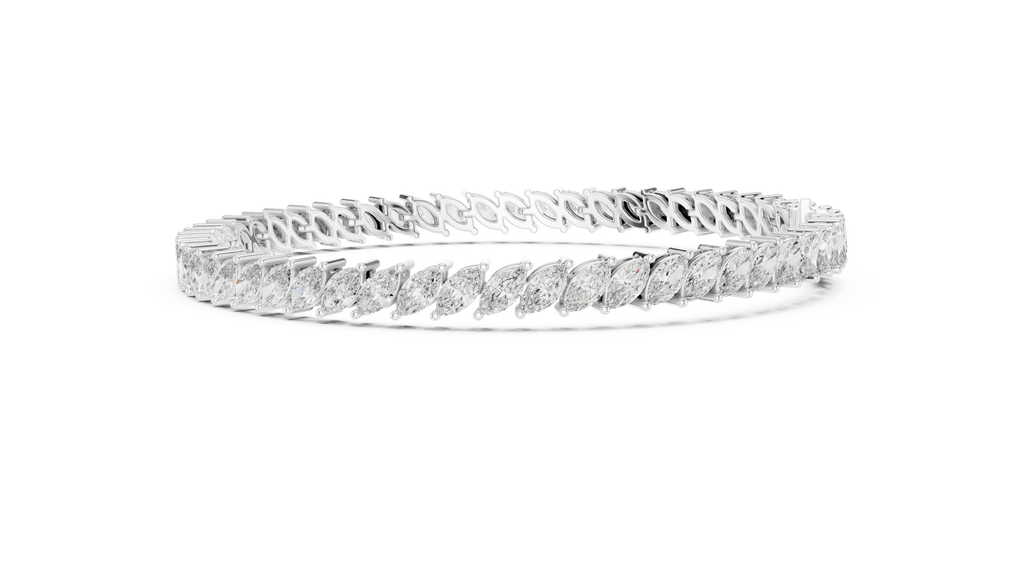 Royal Style Marquise Cut Diamond Bracelet – Statement Fine Jewelry