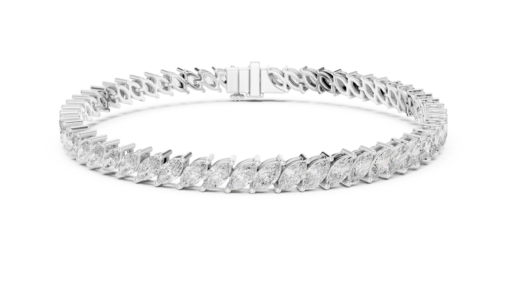 Royal Style Marquise Cut Diamond Bracelet – Statement Fine Jewelry