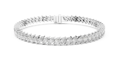 Royal Style Marquise Cut Diamond Bracelet – Statement Fine Jewelry