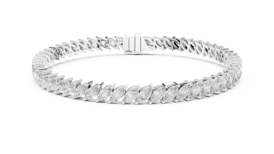 Royal Style Marquise Cut Diamond Bracelet – Statement Fine Jewelry