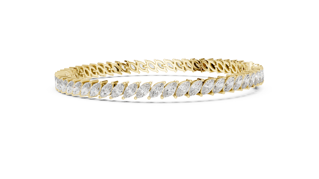 Royal Style Marquise Cut Diamond Bracelet – Statement Fine Jewelry