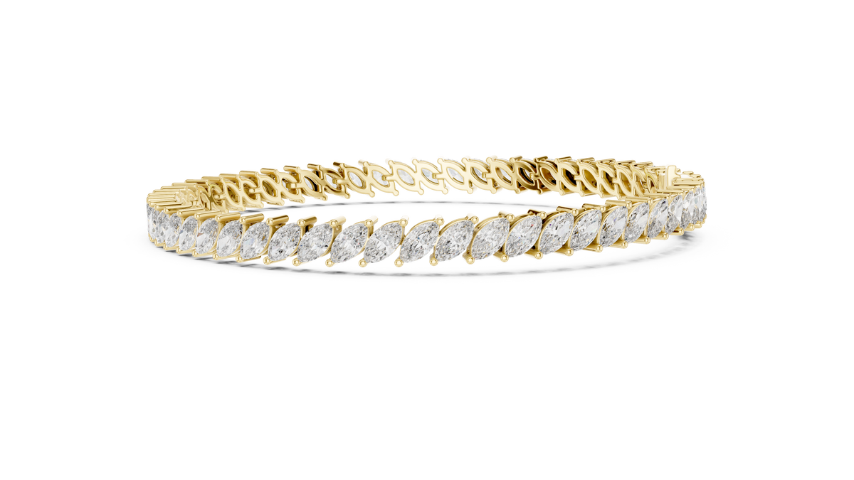 Royal Style Marquise Cut Diamond Bracelet – Statement Fine Jewelry