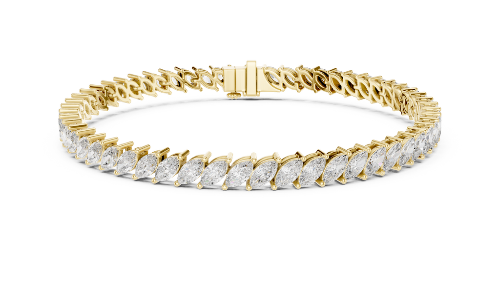 Royal Style Marquise Cut Diamond Bracelet – Statement Fine Jewelry