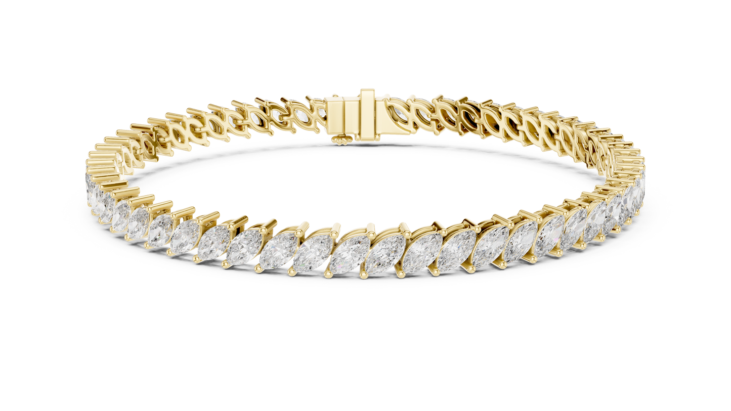 Royal Style Marquise Cut Diamond Bracelet – Statement Fine Jewelry