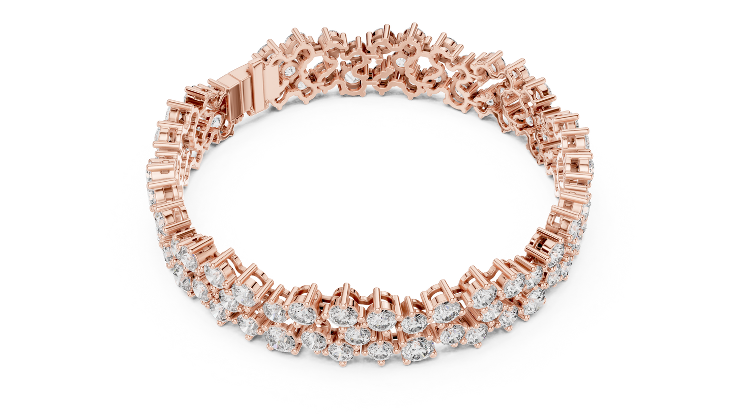 Trendy Multi-Row Diamond Bracelet