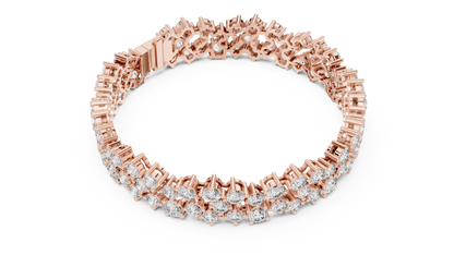 Trendy Multi-Row Diamond Bracelet
