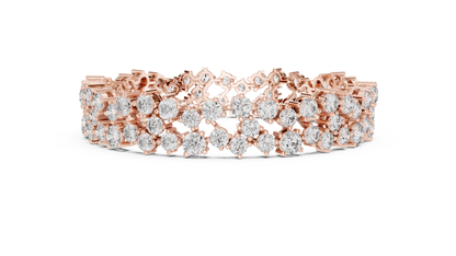 Trendy Multi-Row Diamond Bracelet