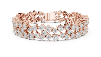 Trendy Multi-Row Diamond Bracelet