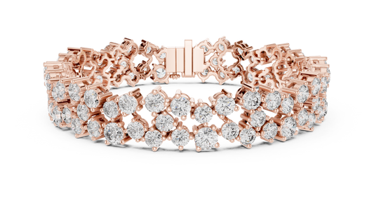 Trendy Multi-Row Diamond Bracelet