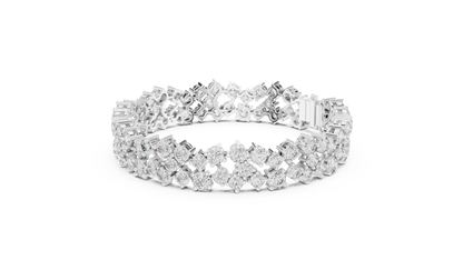 Trendy Multi-Row Diamond Bracelet