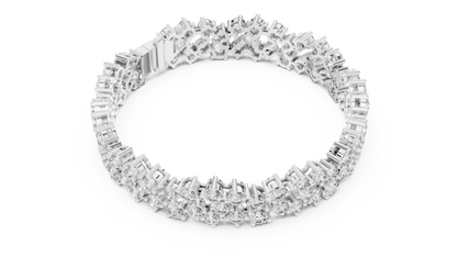 Trendy Multi-Row Diamond Bracelet