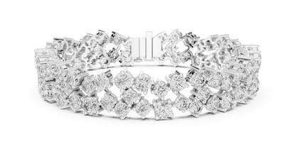 Trendy Multi-Row Diamond Bracelet