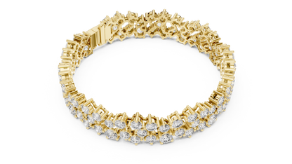 Trendy Multi-Row Diamond Bracelet