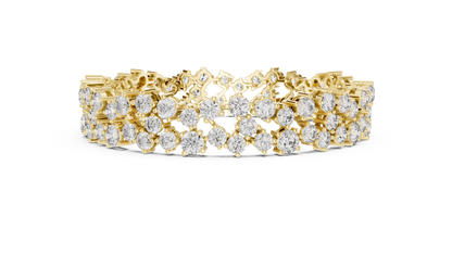 Trendy Multi-Row Diamond Bracelet