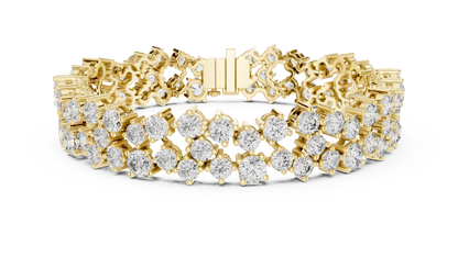 Trendy Multi-Row Diamond Bracelet