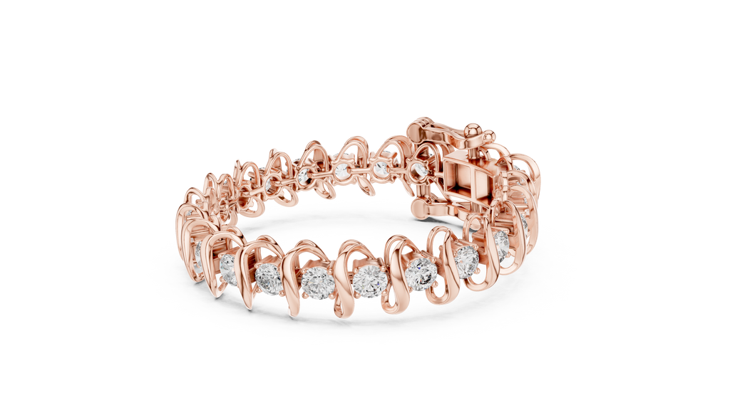 Wedding Wear Rose Gold Diamond Bracelet – Unique Style