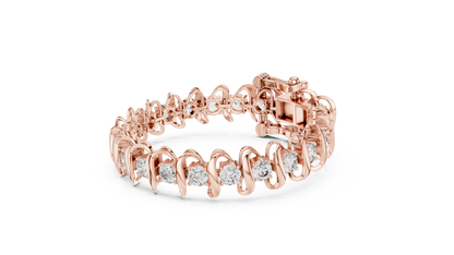 Wedding Wear Rose Gold Diamond Bracelet – Unique Style