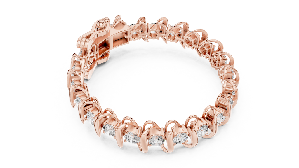 Wedding Wear Rose Gold Diamond Bracelet – Unique Style