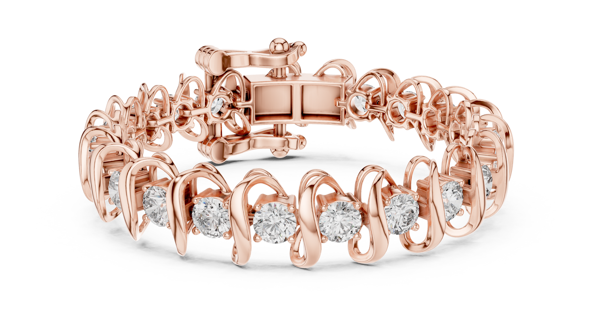 Wedding Wear Rose Gold Diamond Bracelet – Unique Style