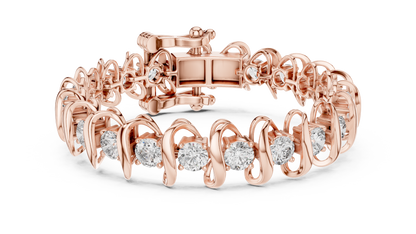 Wedding Wear Rose Gold Diamond Bracelet – Unique Style