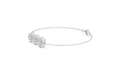 Engagement Diamond Bracelet – Classic Halo Chain Design