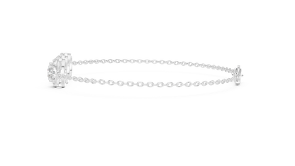 Engagement Diamond Bracelet – Classic Halo Chain Design